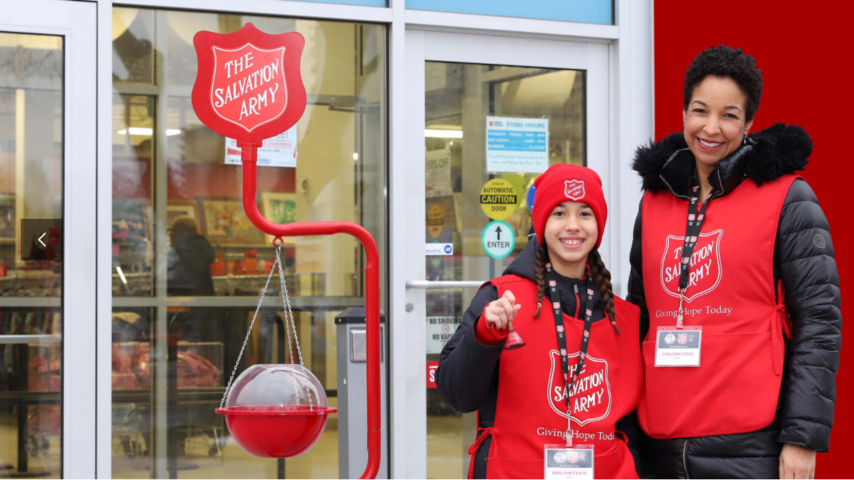 christmas campaign two people standing