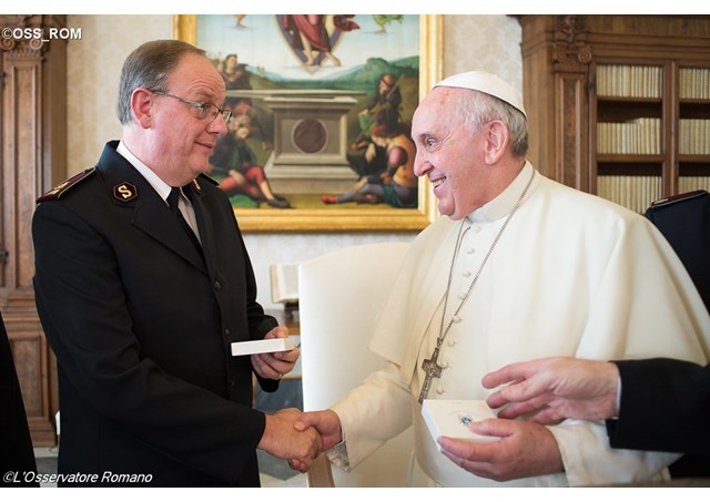 Gerneral Cox Shaking Hands with Pope