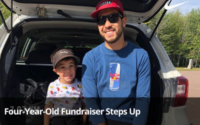 four year old fundraiser steps up