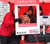 Participants photo with sign "I am a Hero"