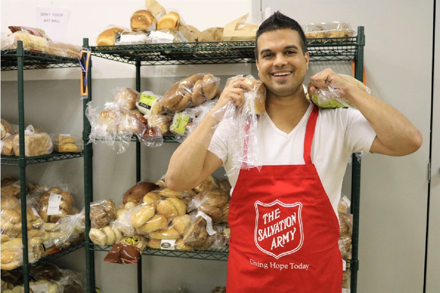 Volunteer Salvation Army Man Bread