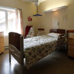 Single bed in Lakeview Manor's relief care room