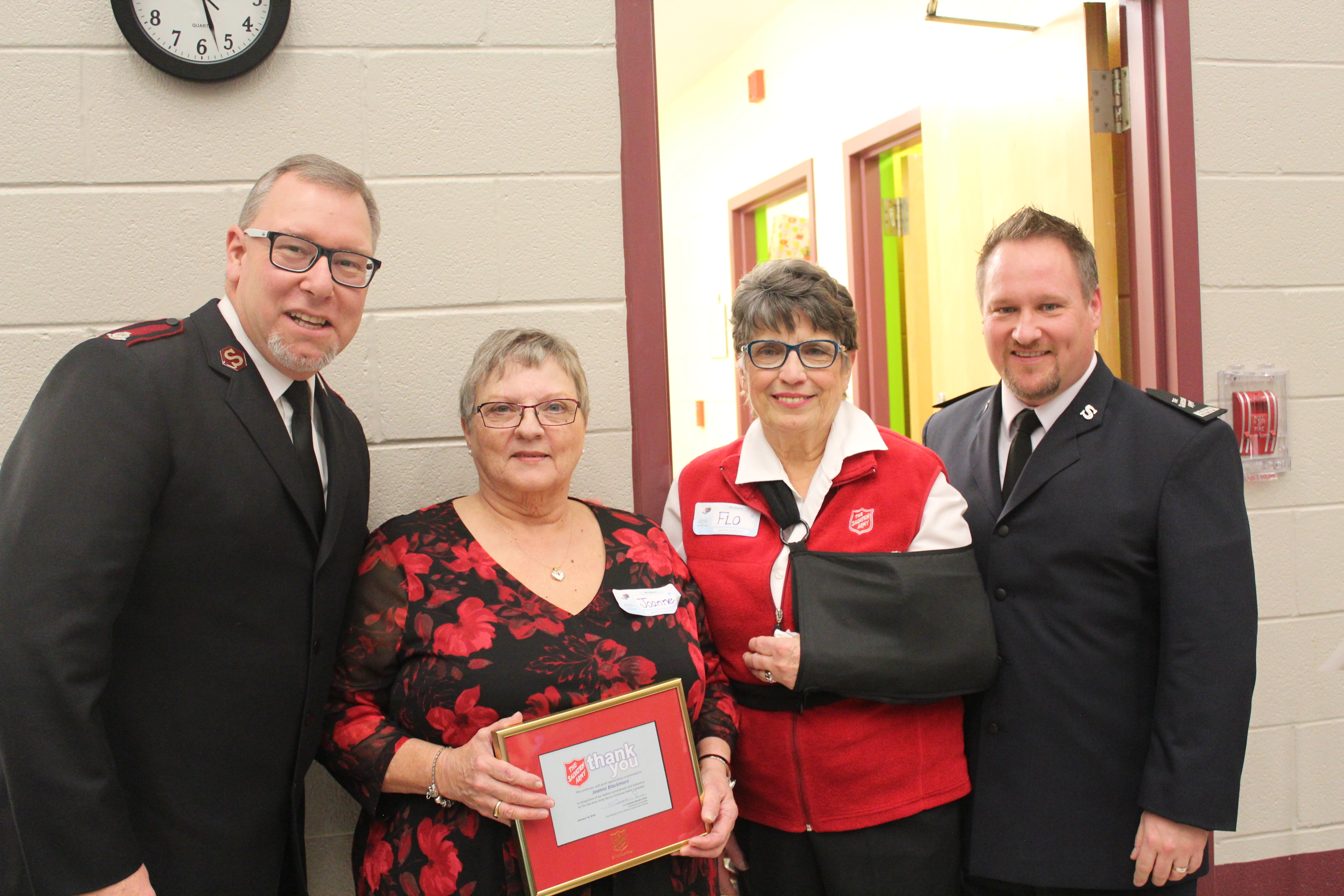 Jeff Robertson with Lt. Col. John Murray honouring Kettle volunteers