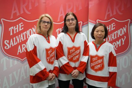 Salvation Army employees paying respects to Humboldt Tragedy