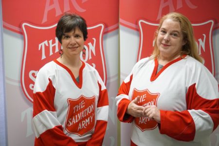 Salvation Army employees paying respects to Humboldt Tragedy