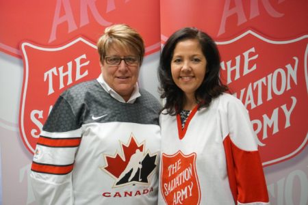 Salvation Army employees paying respects to Humboldt Tragedy