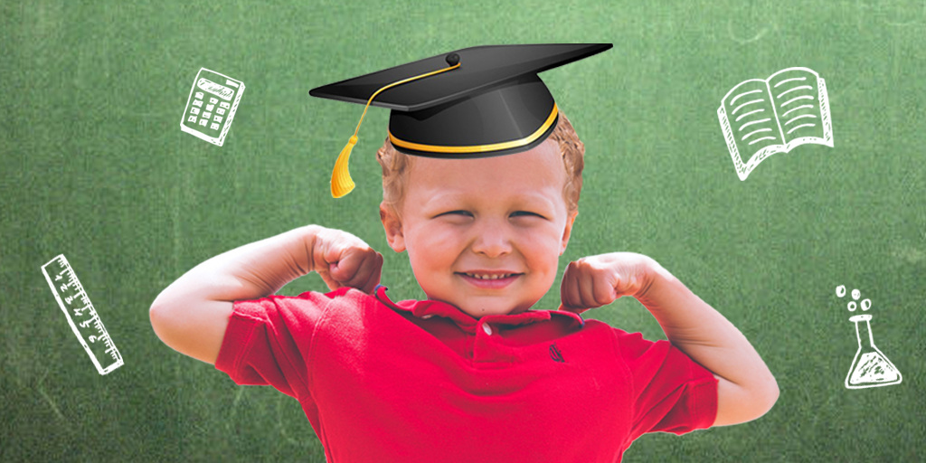 Photo of boy with graduation hat