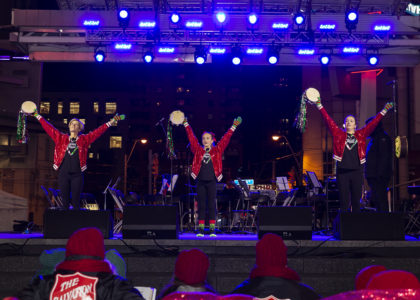 Timbrelists at Christmas in the Square'