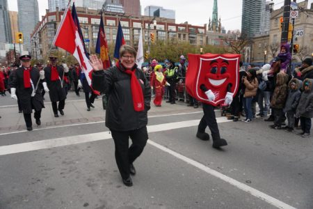 Paraders at Toronto Santa Claus Parade