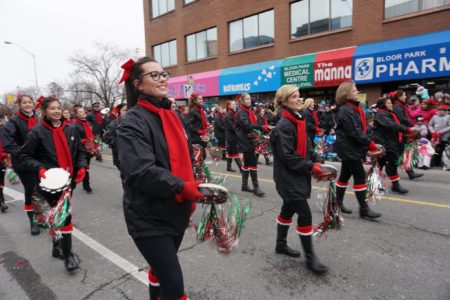 Timbrelist at Toronto Santa Claus Parade