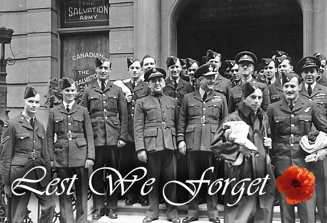 Soldiers at a Salvation Army location during WW1