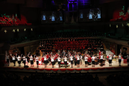 Timbrelists at Christmas with The Salvation Army