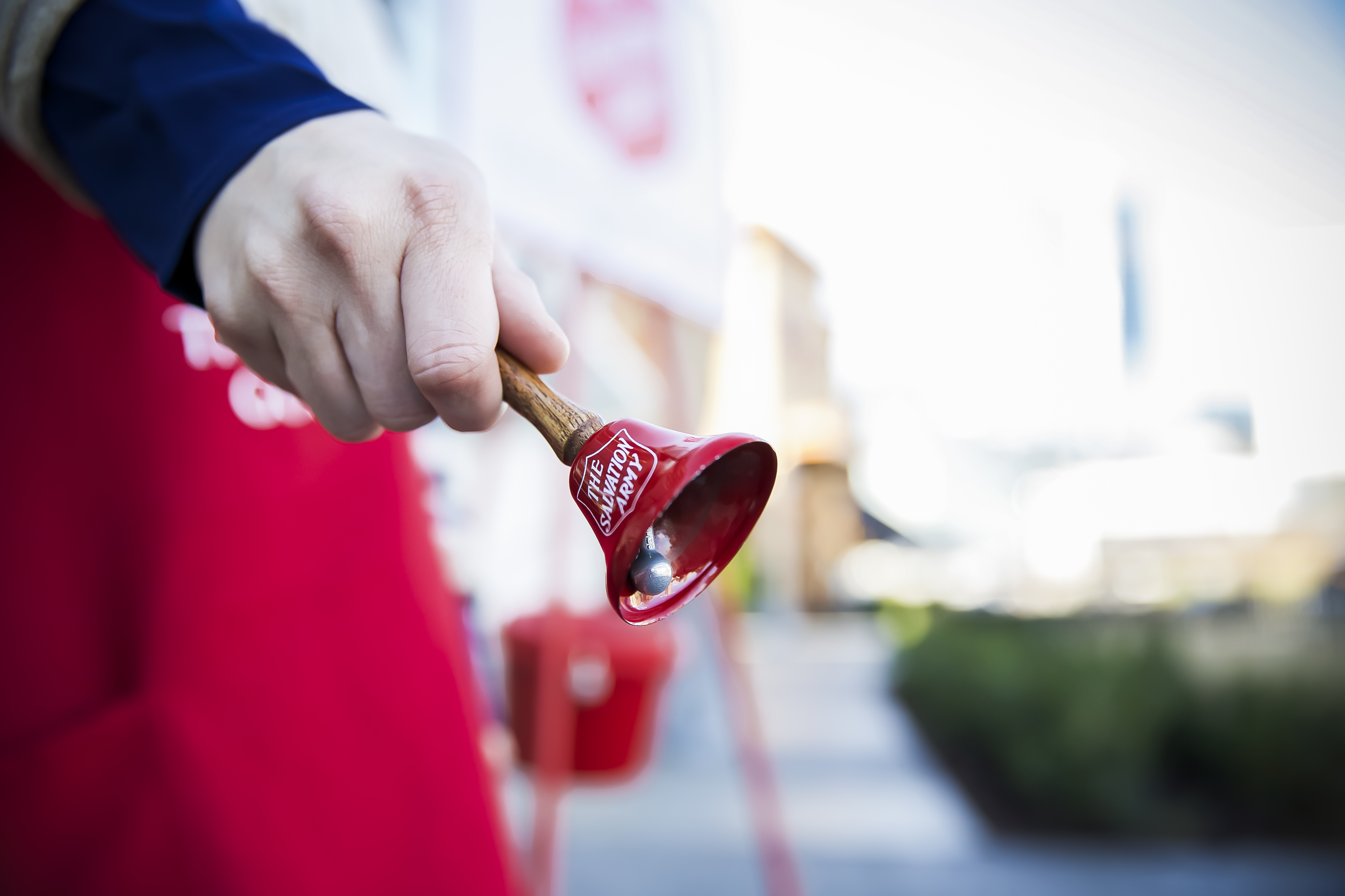 Salvation Army Volunteer with Kettles