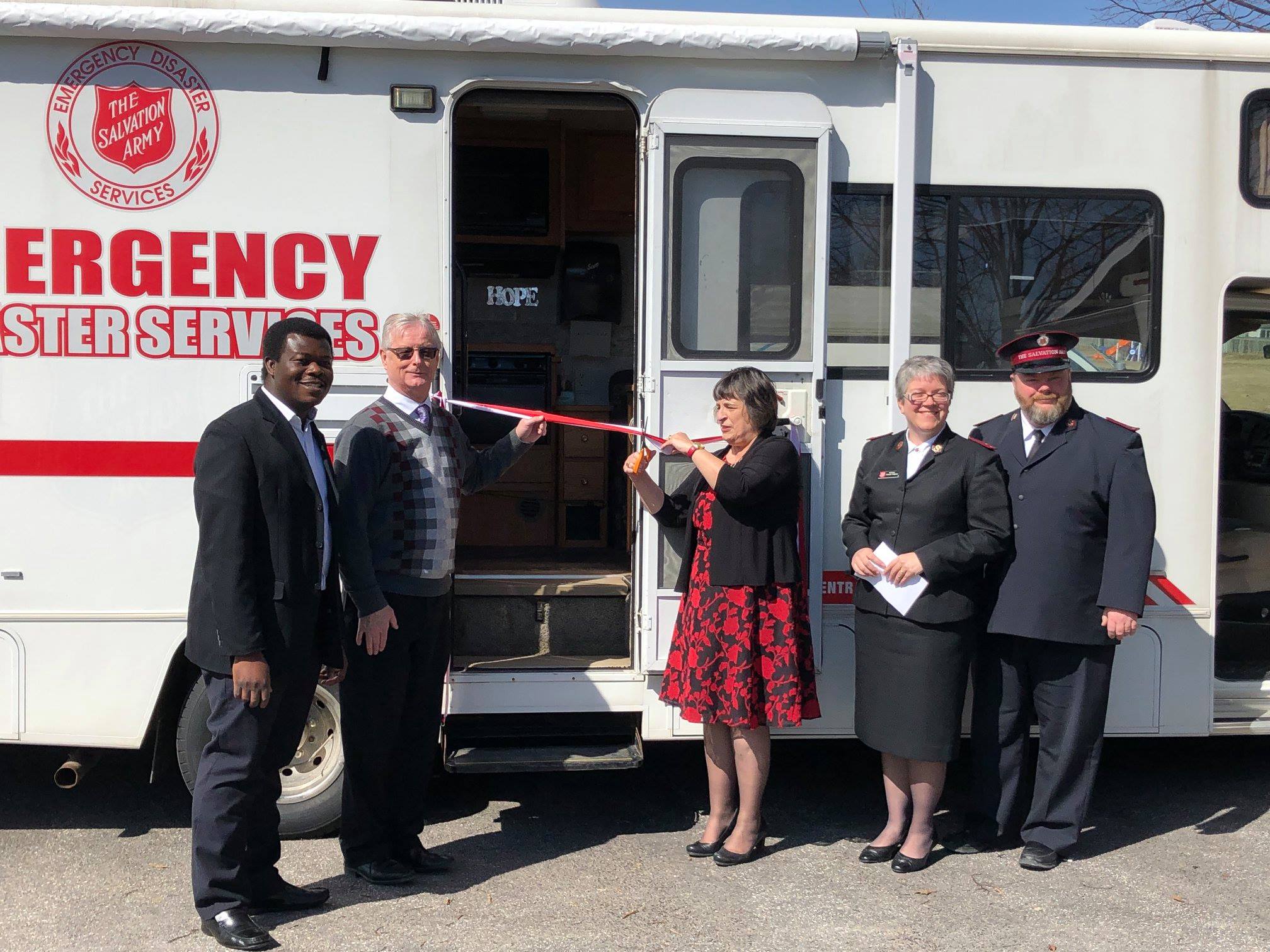 The 'Ribbon Cutting' with Cobourg Mayor John Henderson, Cobourg Deputy Mayor Suzannne Seguin, Director Edward Nyki, Captains Carolyn & Michael Simpson