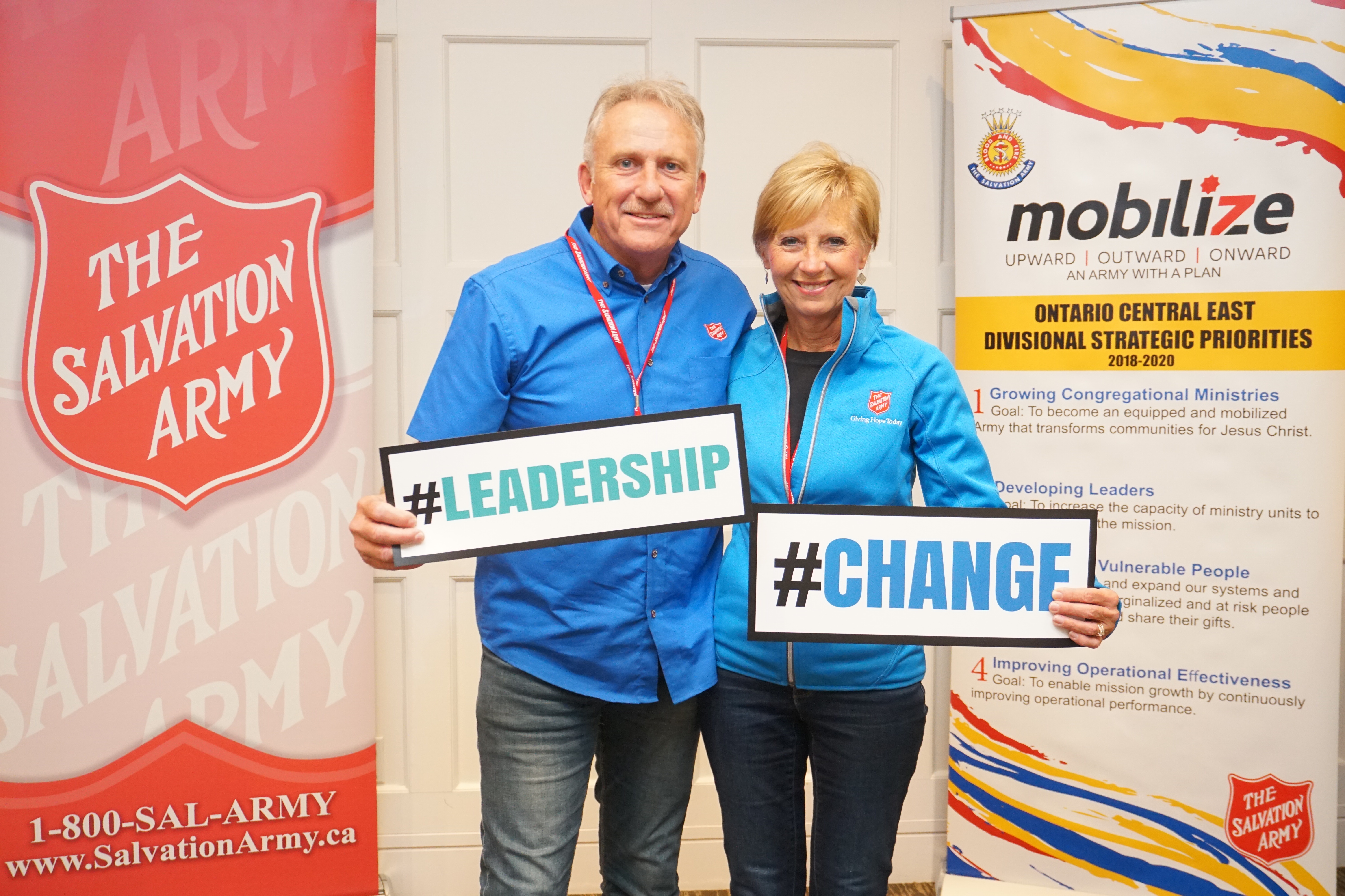 Majors Brian and Glenda Bishop pose for a photo at the Transformissional Leadership Weekend.