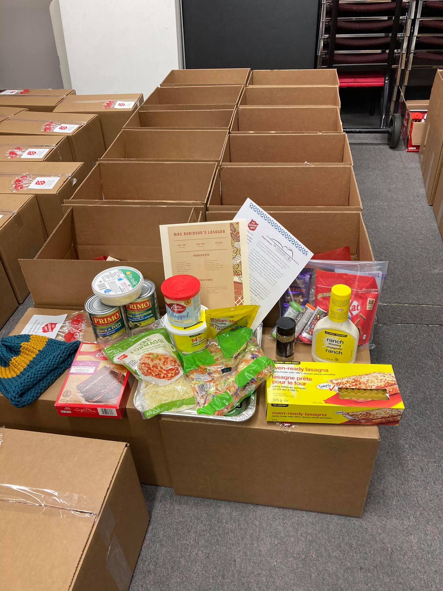 The Salvation Richmond Hill Community Church Creates Food Boxes for Fresh Home-Cooked Meals