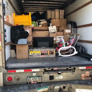 Skyler’s rented, and packed with donations, UHaul