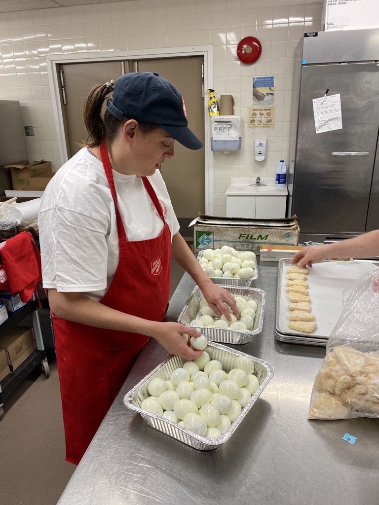 Kim from Alberta preparing meals for First Responders working to re-open Merritt B.C. after massive flooding across the province