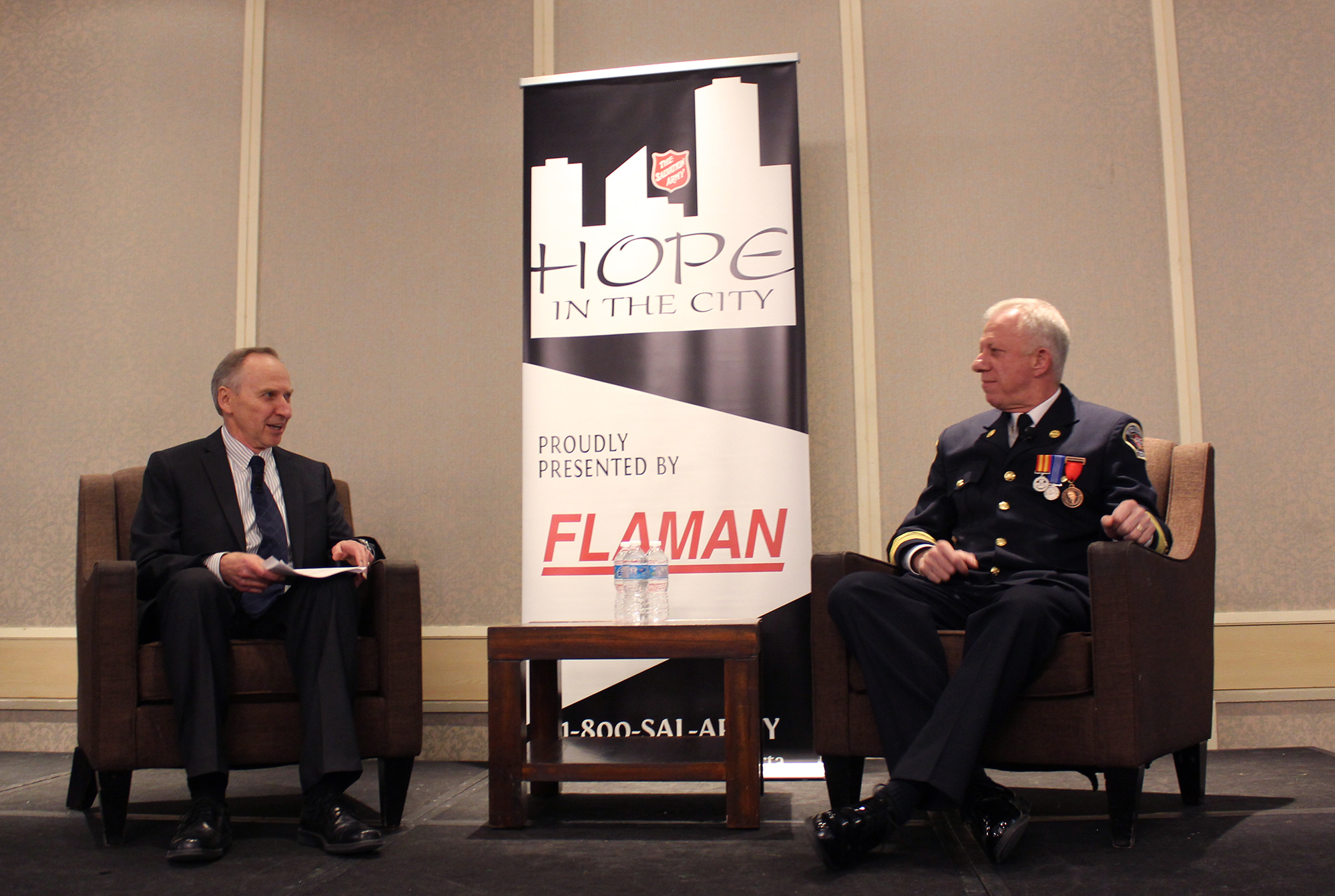 Fort McMurray Fire Chief Darby Allen was the guest speaker at the Edmonton Hope in the City lunch on November 25.