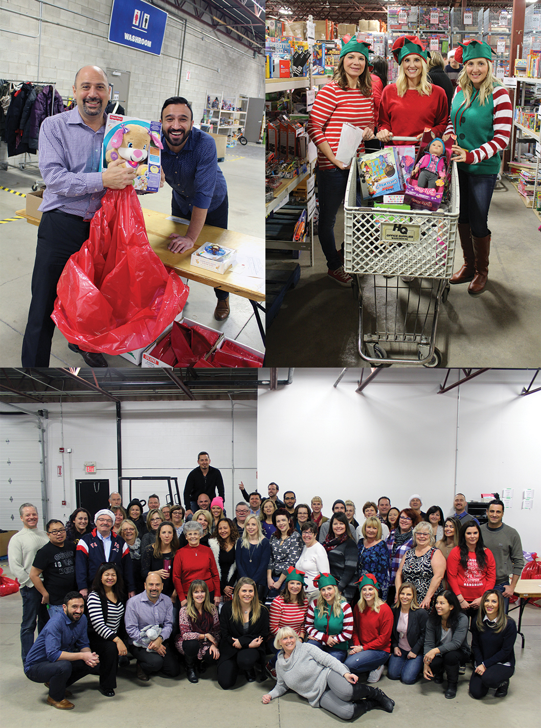 CIR Realty helps out at the Salvation Army's toy warehouse on December 6