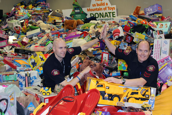 Toys collected at the Calgary Police Service