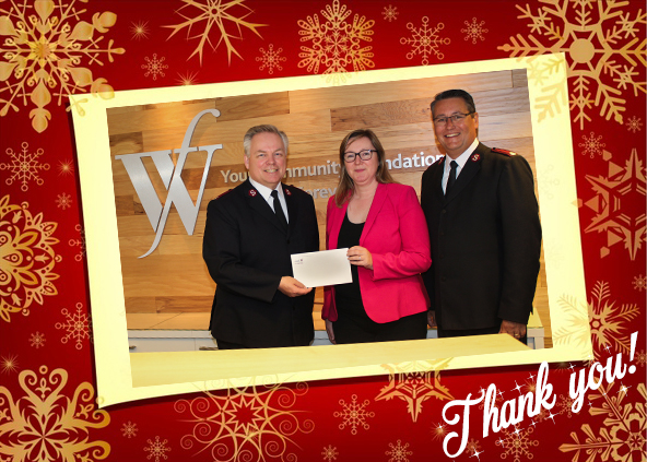 cheque presentation at Winnipeg Foundation