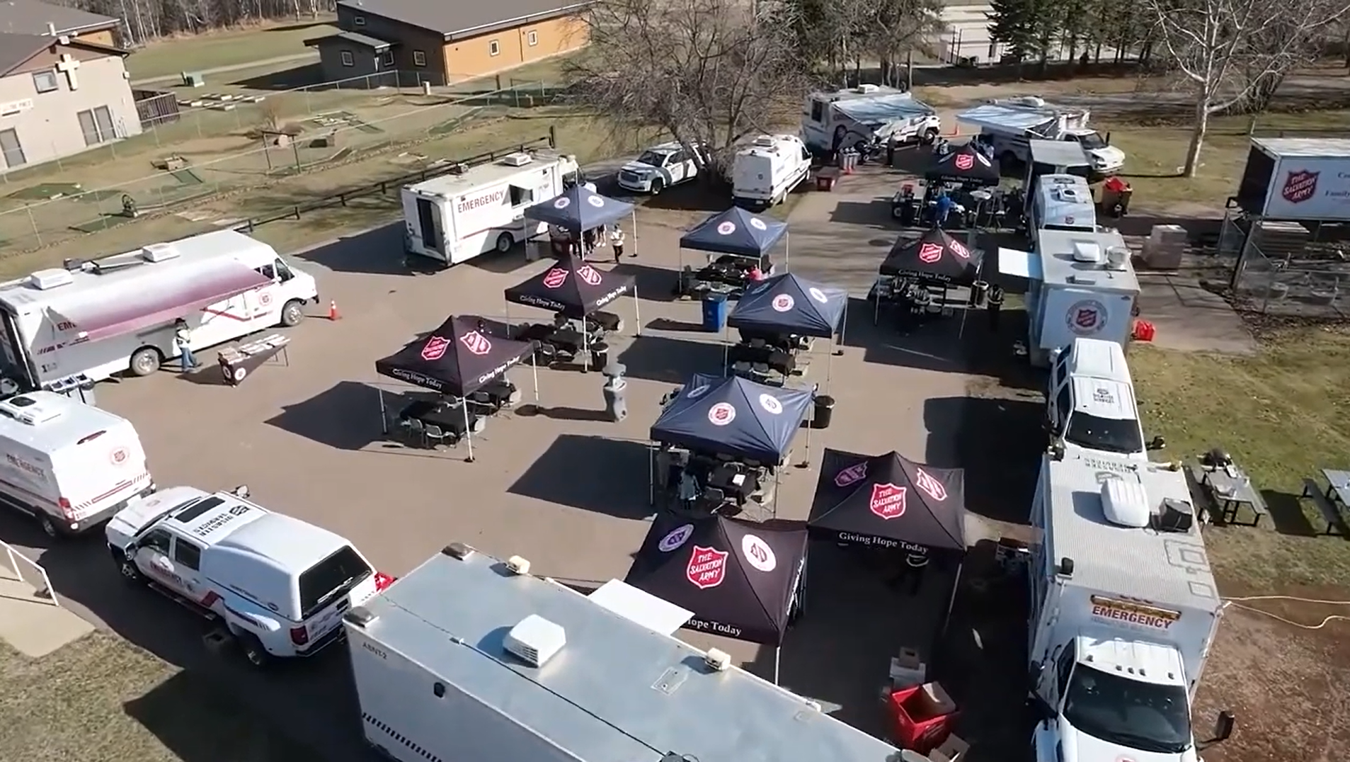 Drone shot of the EDS cookoff