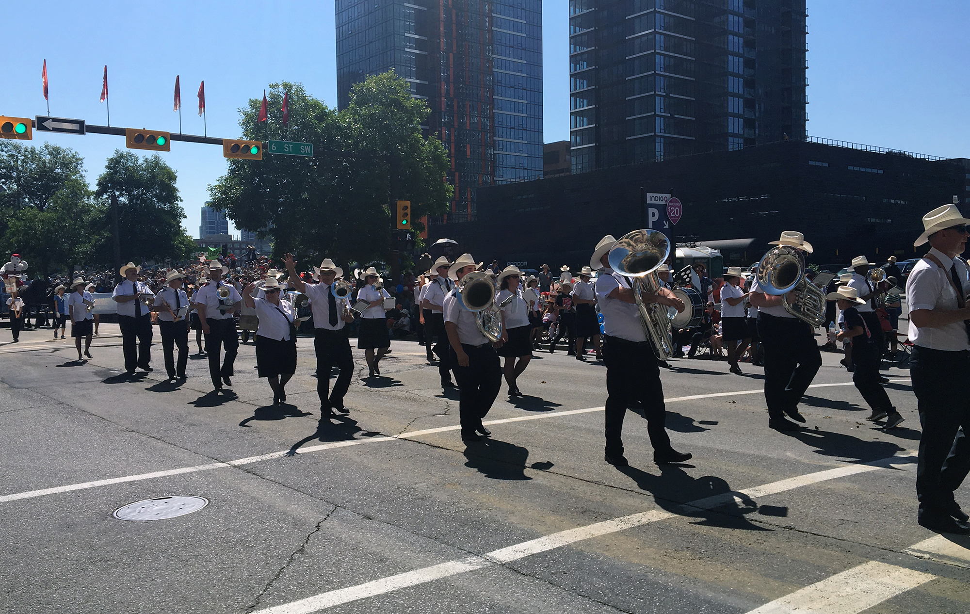 Salvation Army Glenmore Temple Band at the 2018 Stampede parade