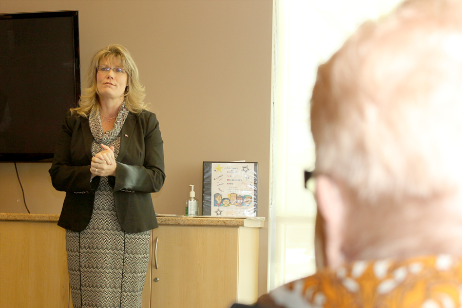 MP Shelly Glover speaks to STARS seniors