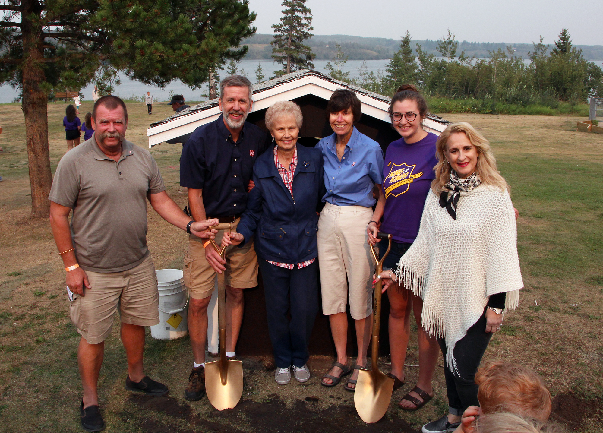 Time capsule ceremony at Pine Lake Camp's 60th anniversary celebration.