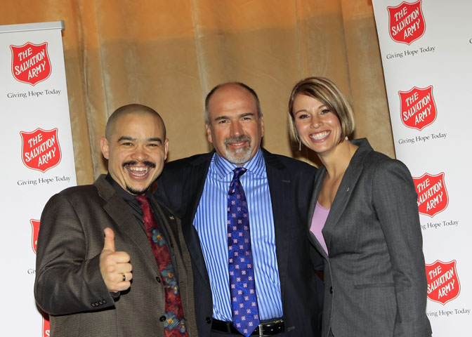 Left ro right - Herbie Kuhn, MC, David Trudel, of Rogers Presenting Sponsor, Olympian and guest speaker Catriona Le May Doan