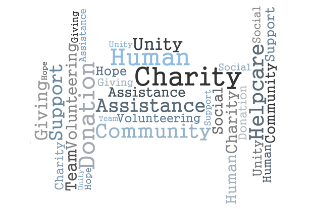 Charity word cloud: unity, human, charity, hope,giving, volunterring, community. Photo property of Thinkstock. Use of photo is granted to The Salvation Army (the Licensee) through a subscription agreement. Downloading of licensed image is restricted other than for personal use, and prohibited from republication, retransmission or reproduction. Go to thinkstockphotos.com for full license information.