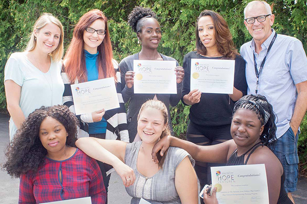 Graduates display certificates from Hope Ventures Entrepreneurship Training Program in Ottawa