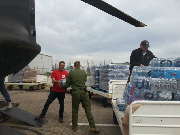 Salvation Army receives water to distribute to first responders