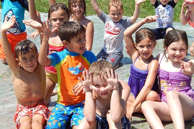 camp kids enjoy water fun