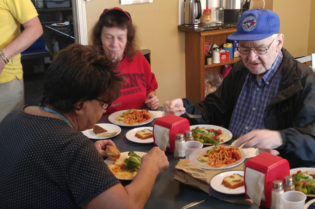 Guests at The Salvation Army's Manna Cafe in Gananoque are served a ho