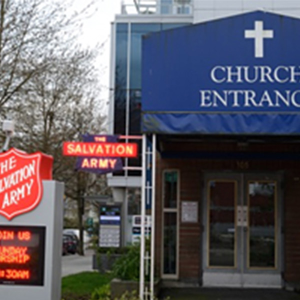 Churches- a Salvation Army church entrance 