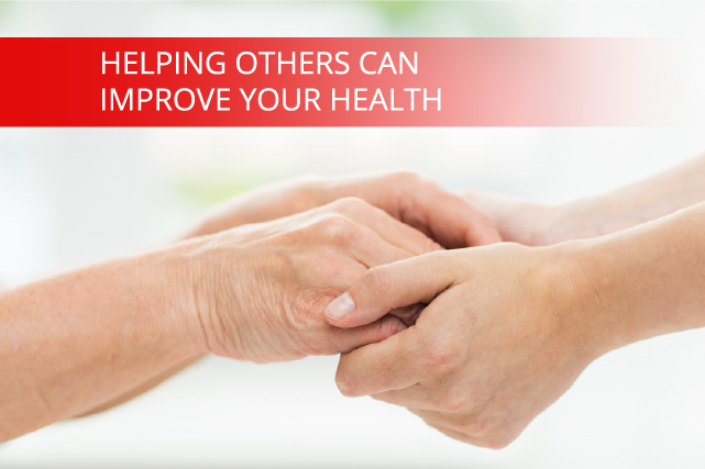Helping others can improve your health: a photo of people holding hands