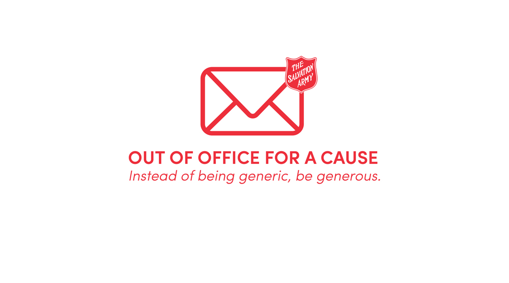 out of office for a cause - instead of being generic, be generous
