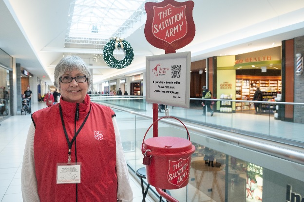Salvation Army kettle worker