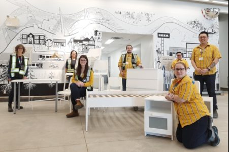 IKEA Winnipeg employees assemble furniture before donation to The Salvation Army,