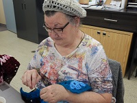 Bonnie crochets lap blankets