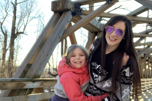 Kate with her daughter