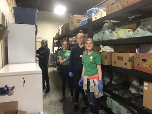 Volunteers assist family services