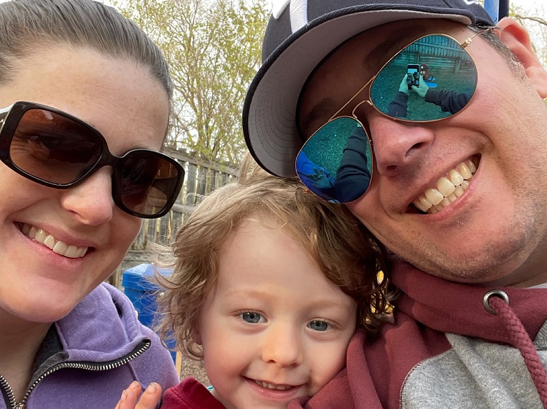 Brooke with wife and daughter