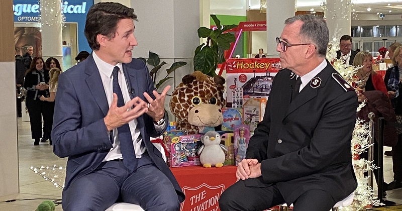 Prime Minister speaks with Salvation Army CEO, Commissioner Floyd Tidd