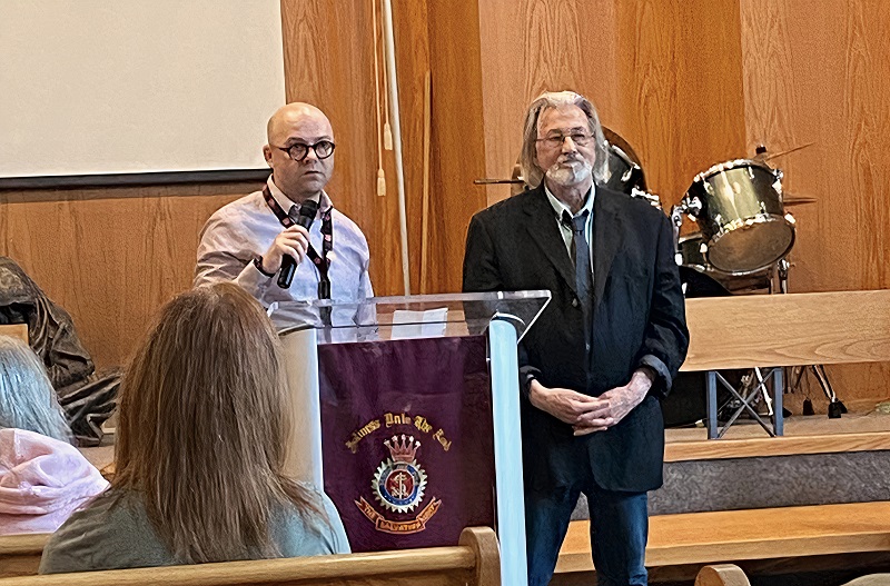 Al speaks to staff at Winnipeg Centre of Hope