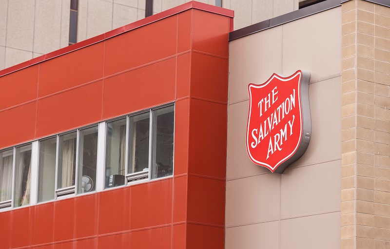 Salvation Army Centre of Hope building with shield