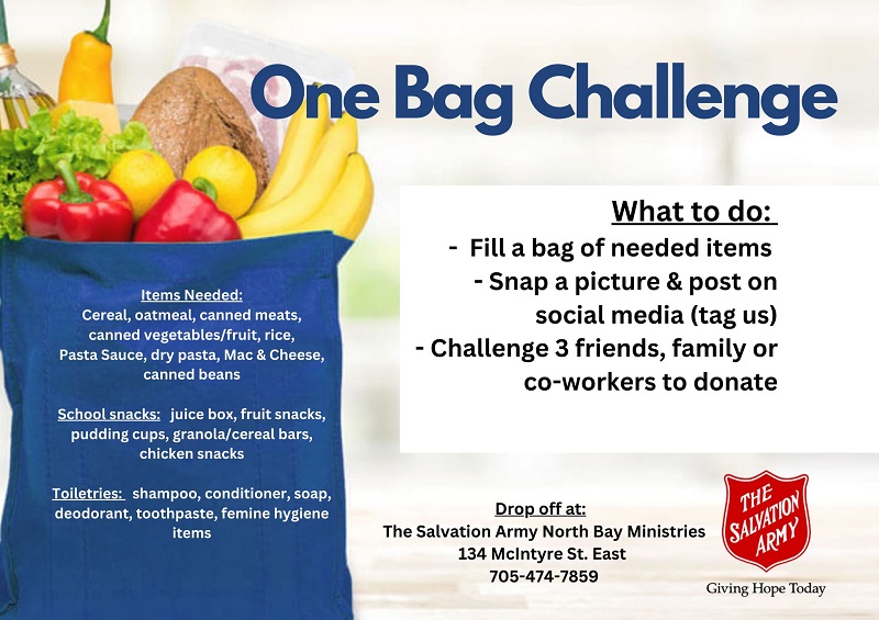 One bag challenge poster