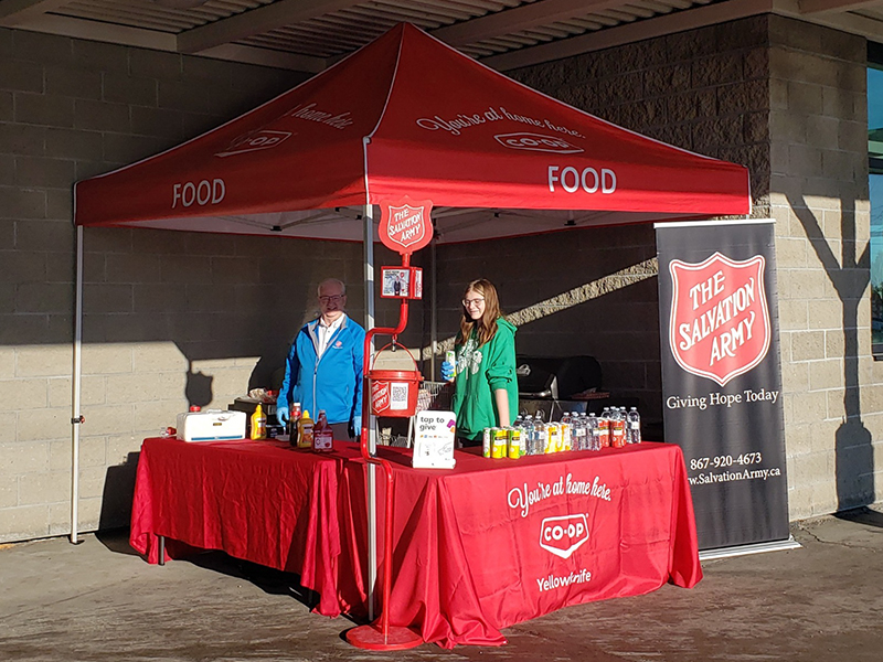 As part of a Thanksgiving tradition, The Salvation Army in Yellowknife partnered with a local grocery store to give food bank clients a little extra during their next visit.